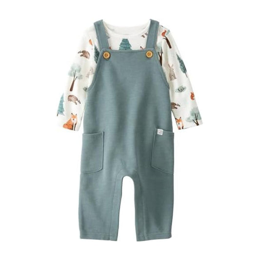 little planet by carter's Unisex Baby 2-piece Organic Cotton Overall Set