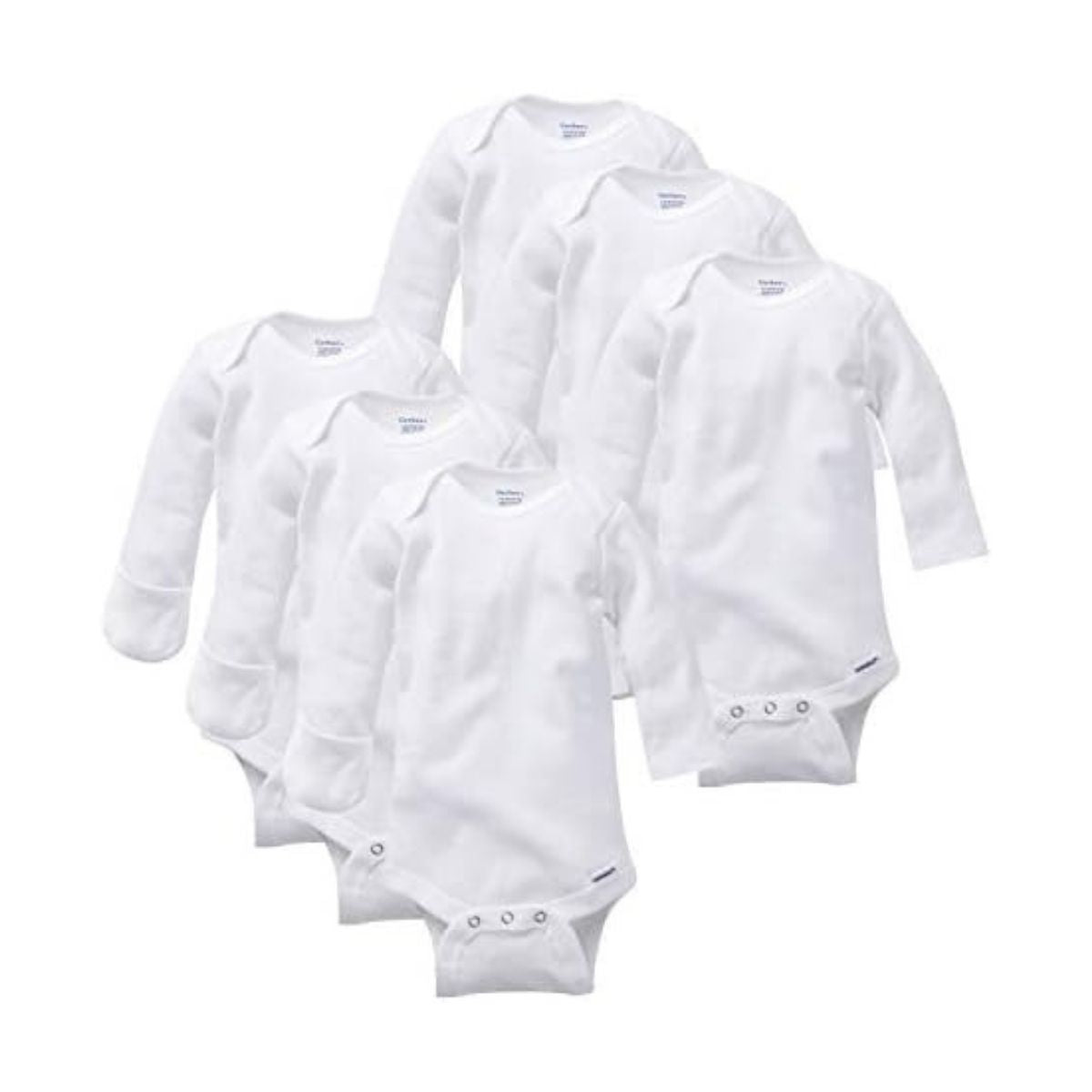 Gerber unisex-baby Multi-pack Long-sleeve Onesies Bodysuit Mitten Cuff Sizes