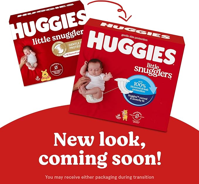 Baby Diapers Size Newborn (up to 10 lbs), 76ct, Huggies Little Snugglers