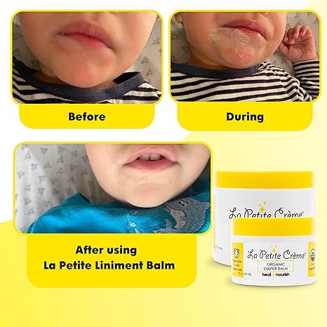 La Petite Creme French Organic Diaper Balm (4 oz) - Healing & Nourishing Diaper Cream - Gentle & Safe Liniment Baby Lotion - USDA Certified Organic - Baby Essentials for Newborn